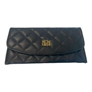 NWT Badgley Mischka Black Vegan Leather Card Holder Wallet
